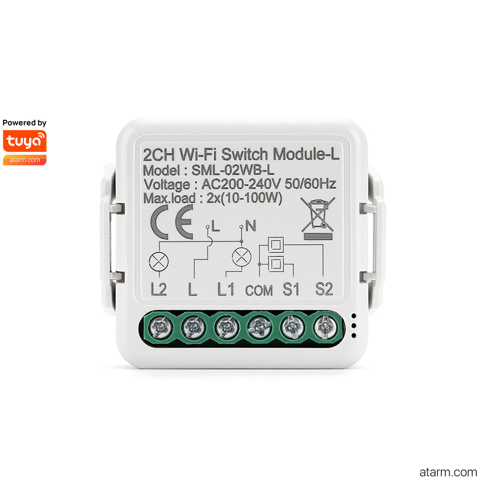 SML-02WB-L 2CH Wi-Fi Lno-neutral Switch Module