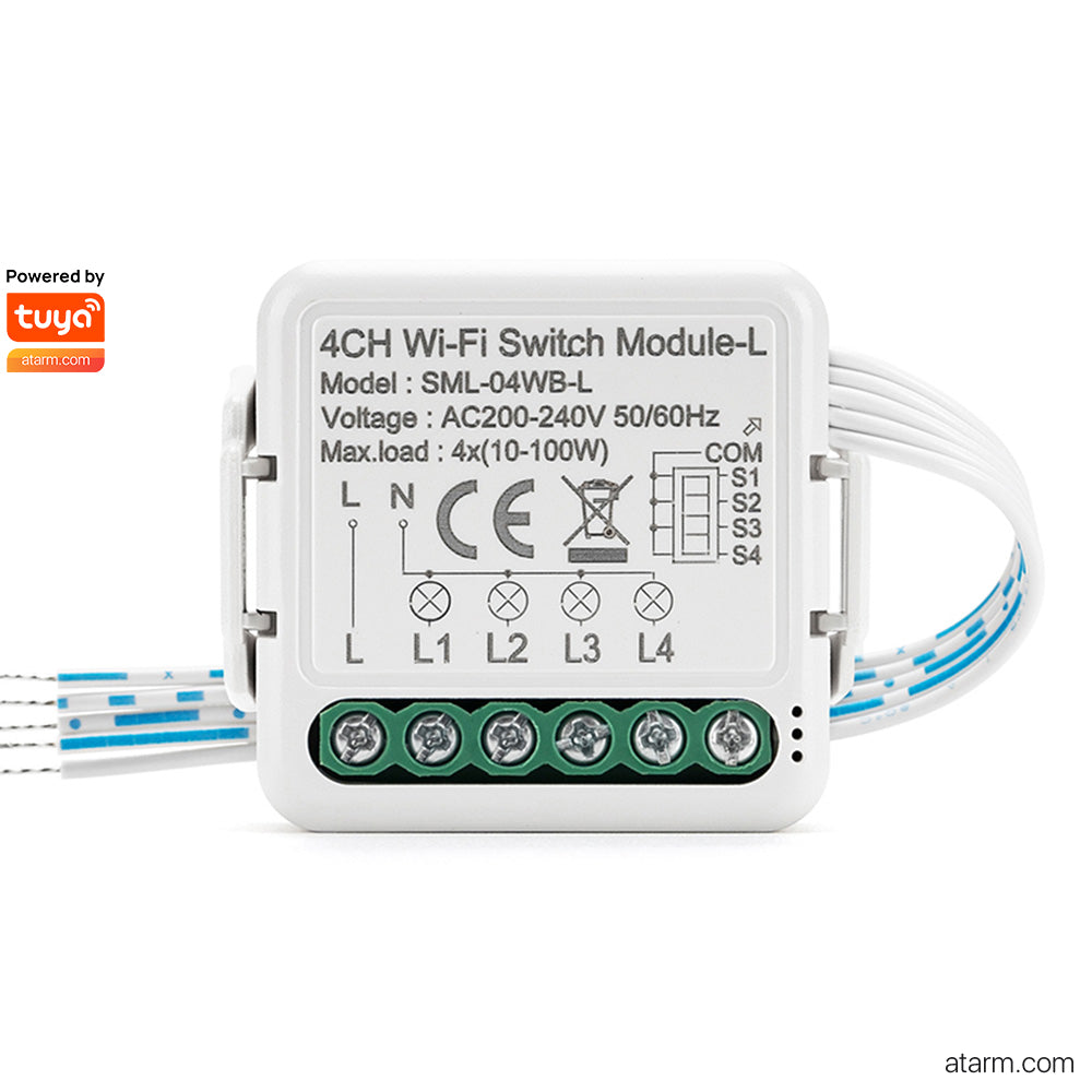 SML-04WB-L 4CH Wi-Fi Lno-neutral Switch Module